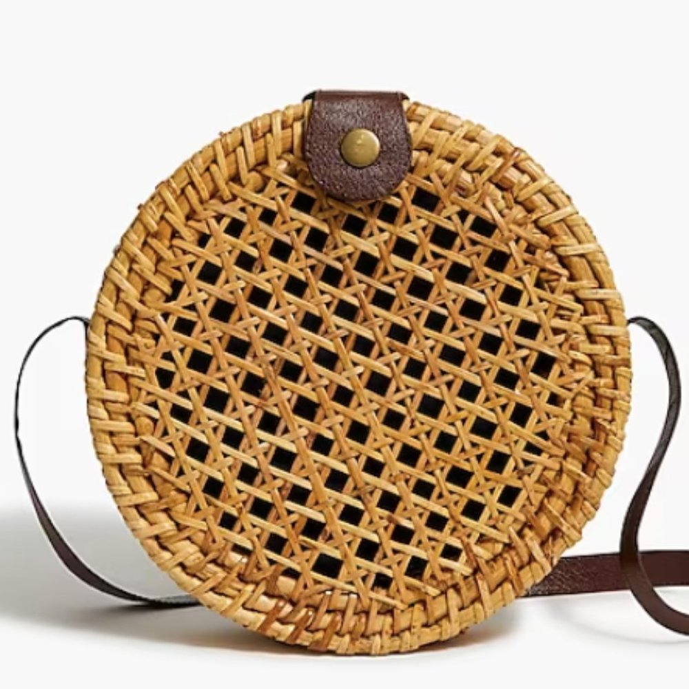 J.Crew Rattan-Style Circle Purse